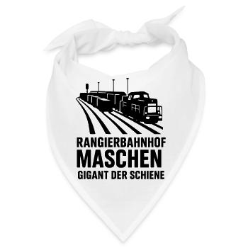 Rangierbahnhof Maschen Güterzug Gleise  - Bandana - Weiß - Vorne