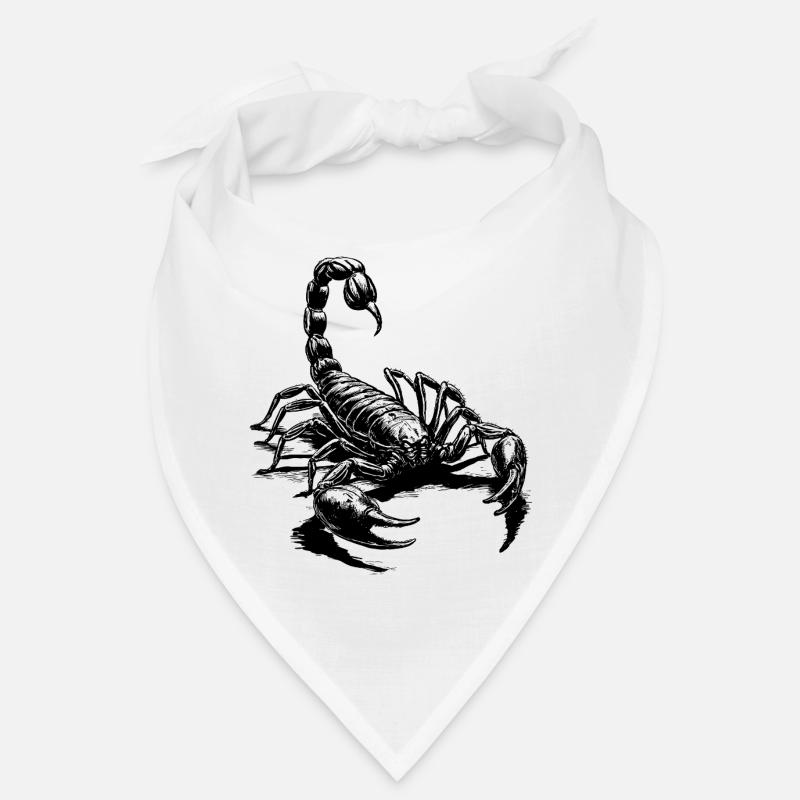 Noir Scorpion - Bandana - blanc