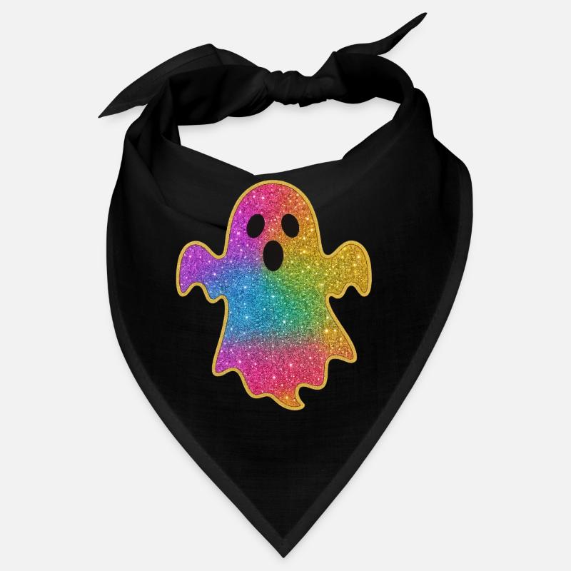 Halloween Rainbow Glitter Ghost Bandana