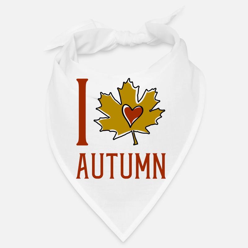 Herbstblatt Herzmotiv Bandana