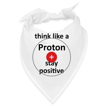 Unispruch "like a proton" Geschenk, Studenten - Bandana - Weiß - Vorne