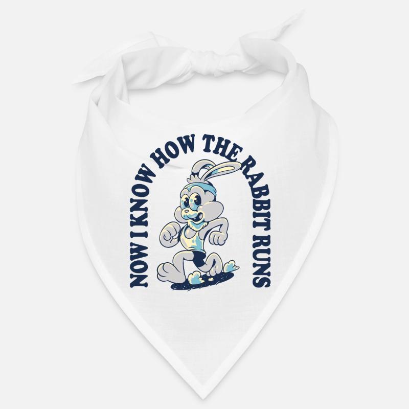 Now I Know How the Rabbit Runs – Denglisch Spruch Bandana
