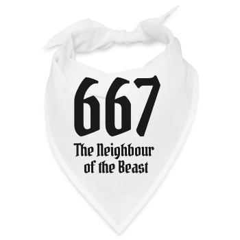 The Neighbour of the Beast - Bandana - Weiß - Vorne