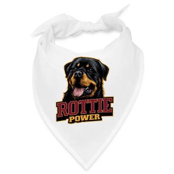 Rottie Power Rottweiler Design - Bandana - Weiß - Vorne