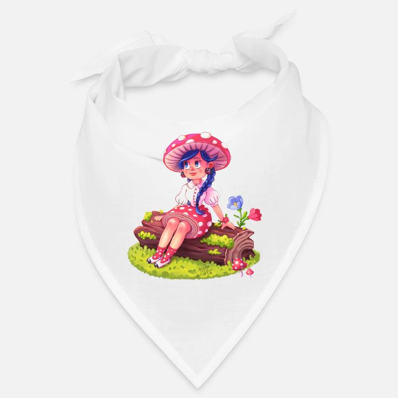 Fille Champignon dans une Forêt Bandana