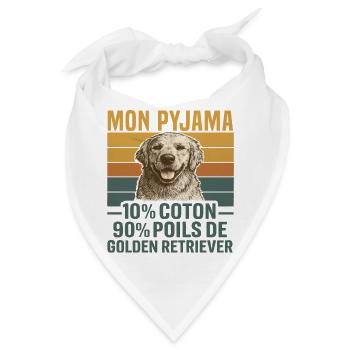 Golden Retriever Humor Hundehaargeschenk - Bandana - Weiß - Vorne