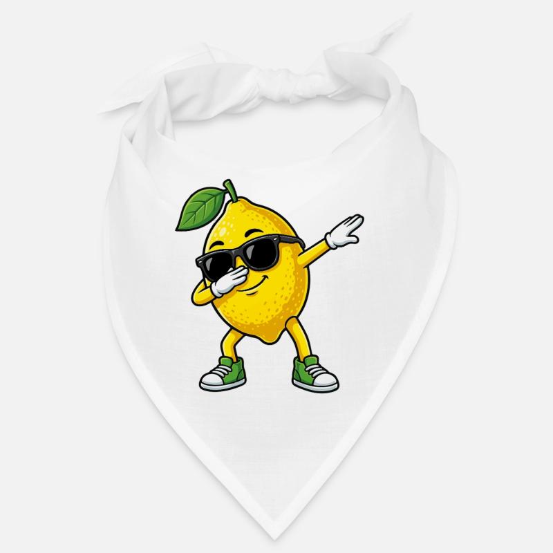 Funny Lemon in Dab Pose Cartoon Bandana
