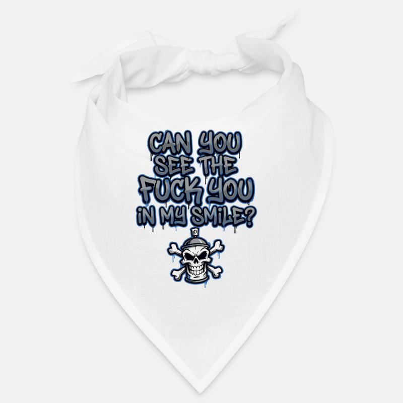 Graffiti Skull Saying Provocative Bandana