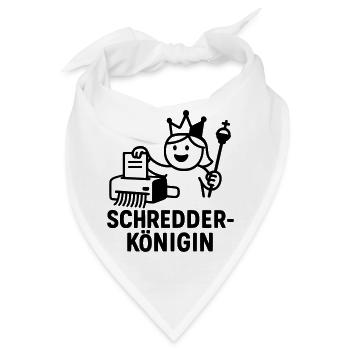Schredder Königin Büro Lustig Akten Vernichter - Bandana - Weiß - Vorne