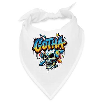 Lieblingsstadt Gotha Skull Graffiti - Bandana - Weiß - Vorne