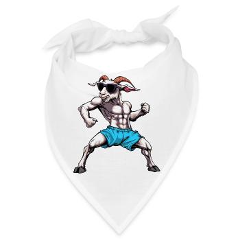 Ziegen Fitness - Bandana - Weiß - Vorne