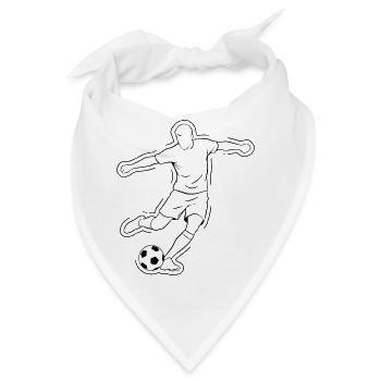 Fußball Dribbling Spieler Lauf Vektor - Bandana - Weiß - Vorne