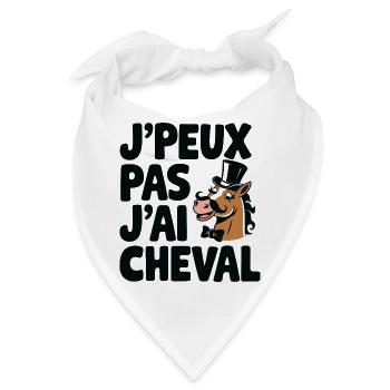 je_peux_pas_j-ai_cheval - Bandana - Weiß - Vorne