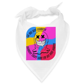 Das Leben ist kurz. POP - Bandana - Weiß - Vorne