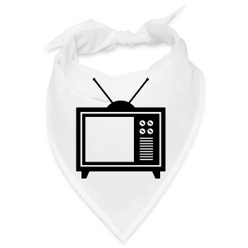 Fernsehen - Bandana - Weiß - Vorne