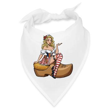 Holland-Pin-up in Verstopfung - Bandana - Weiß - Vorne