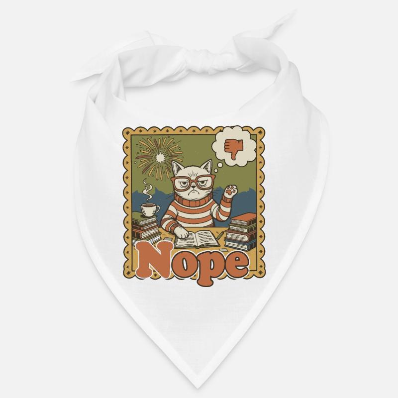Non Cat : Art de bureau rétro de nerd Bandana