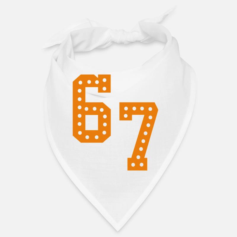 6 7 – Trendiges, minimalistisches Textdesign, Bandana