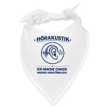 Hörakustiker – Chaos verständlich machen - Bandana - Weiß - Vorne
