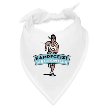 Kampfgeist Siegeswille - Marathonläufer - Bandana - Weiß - Vorne