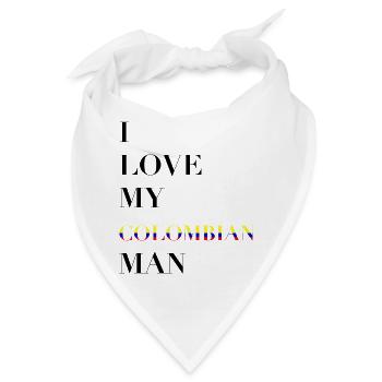 I LOVE MY COLOMBIAN MAN - Bandana - Weiß - Vorne