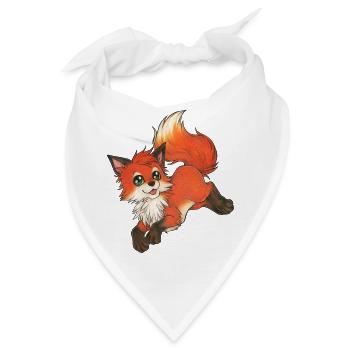 Niedliches Fuchs Kind Geschenkidee für Fuchsfan - Bandana - Weiß - Vorne