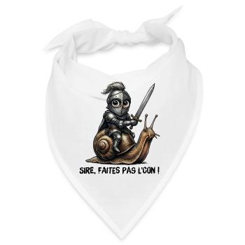 Sire, sei kein Narr! - Bandana - Weiß - Vorne