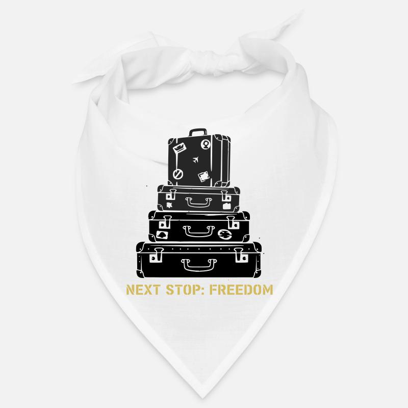 Suitcase Stack Freedom Saying Bandana