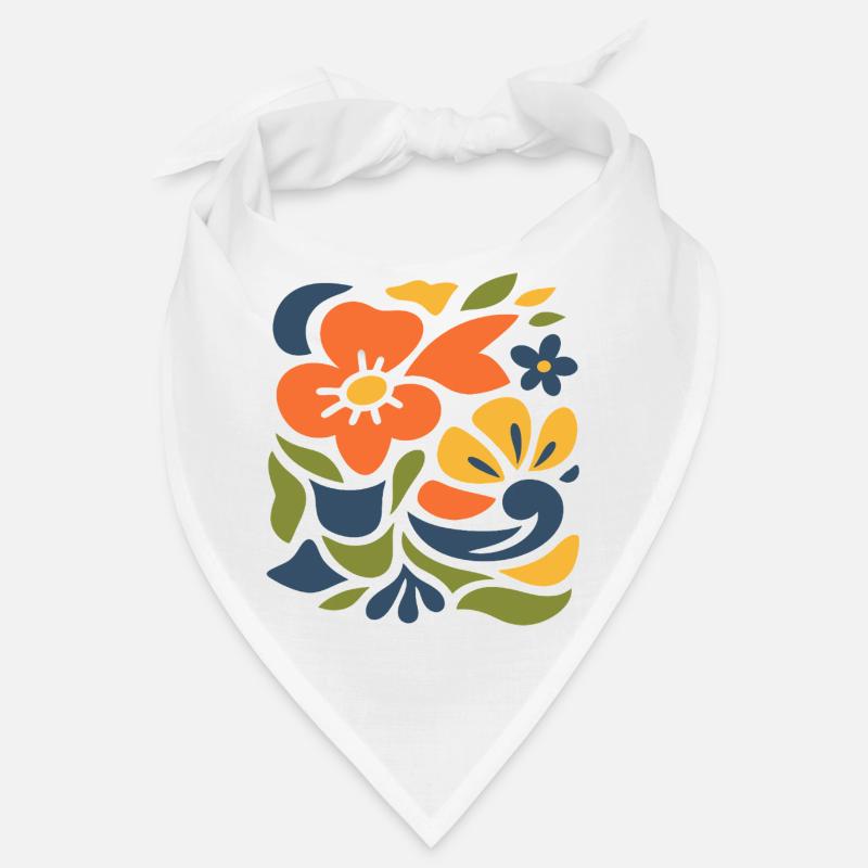 Abstraktes Blumen Muster Illustration  Bandana