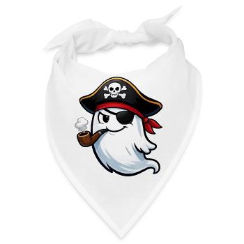 Geistpirat mit Pfeife - Bandana - Weiß - Vorne