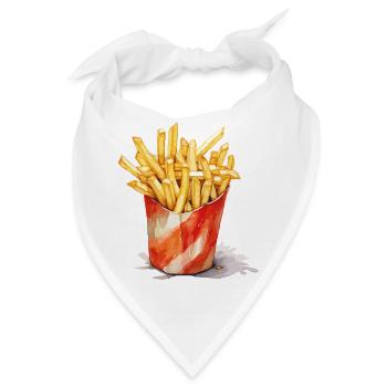 Aquarell Pommes Becher - Bandana - Weiß - Vorne
