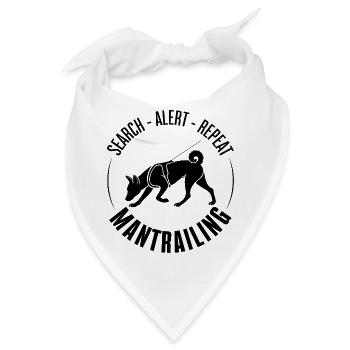 Basenji Mantrailing Hundesport Suchhunde Wilsigns - Bandana - Weiß - Vorne