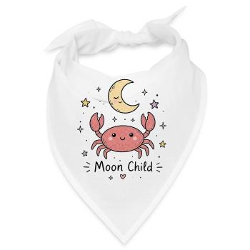 Astro-Krebs – Moon Child - Bandana - Weiß - Vorne