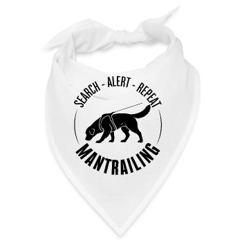Golden Retriever Mantrailing Hundesport Suchhunde  - Bandana - Weiß - Vorne