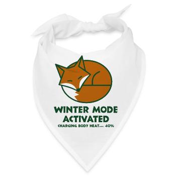 Winterfuchs aktiviert - Bandana - Weiß - Vorne