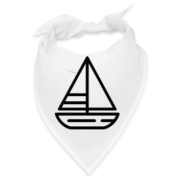 Segelschiff - Bandana - Weiß - Vorne
