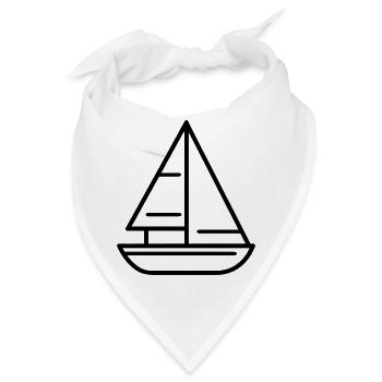 Segelschiff - Bandana - Weiß - Vorne