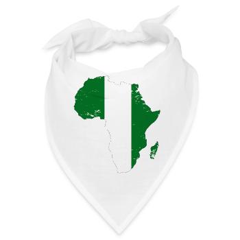 Nigeria Flagge Afrika - Bandana - Weiß - Vorne
