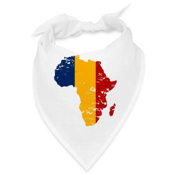 Tschad_Flagge_Afrika_used - Bandana - Weiß - Vorne