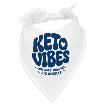 Keto Vibes Low Carb High Fat - Bandana - Weiß - Vorne