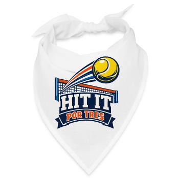 Hit It Por Tres Tennis Logo - Bandana - Weiß - Vorne