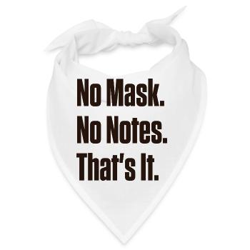 Keine Maske Keine Notizen Neurodivergente Stolz - Bandana - Weiß - Vorne