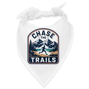 Chase the Trails Mountain Runner Abzeichen - Bandana - Weiß - Vorne