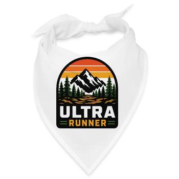 Ultra Runner Vintage Mountain Sunset - Bandana - Weiß - Vorne