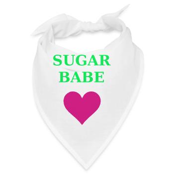 Sugar Babe Herz Neon - Bandana - Weiß - Vorne