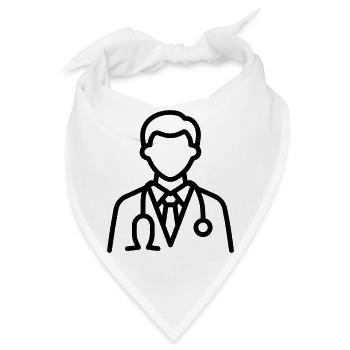 Arzt - Bandana - Weiß - Vorne