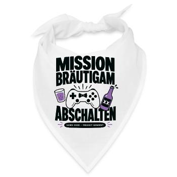 Mission Bräutigam Abschalten - Bandana - Weiß - Vorne
