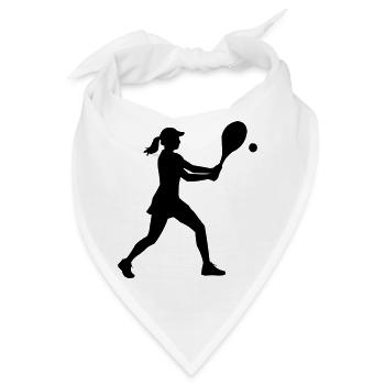 Tennis Spielerin - Bandana - Weiß - Vorne