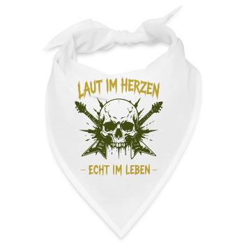 Laut im Herzen – Echt im Leben - Bandana - Weiß - Vorne
