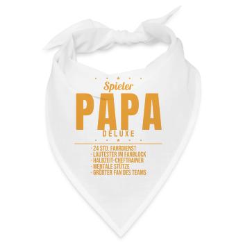 Spieler Papa Deluxe Fußball Vatertag Geschenk - Bandana - Weiß - Vorne